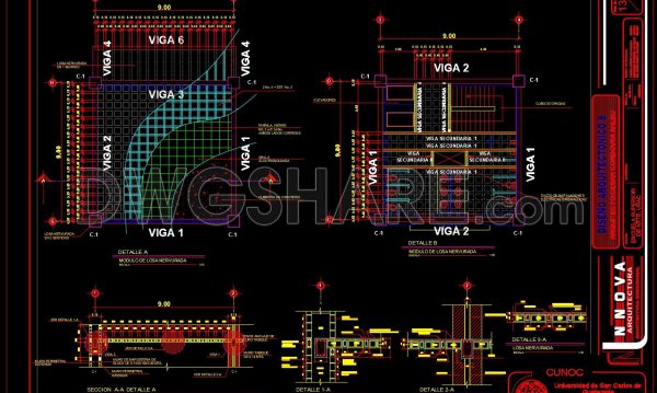 2 years ago
                

                
             660171. Details of beams in a project of the University