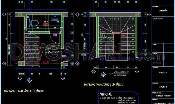 171. Download detailed CAD drawings of townhouse stairs