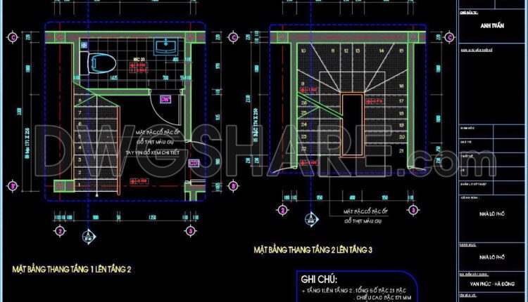 171. Download detailed CAD drawings of townhouse stairs