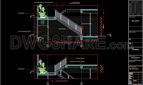 173. Download detailed CAD drawings of townhouse stairs