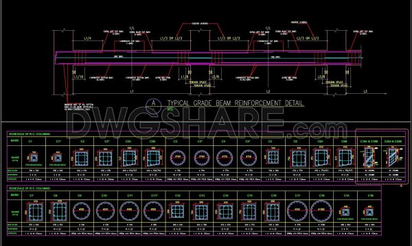 2 years ago
                

                
             1,363174. CAD drawing Of Grade beam and columns free download