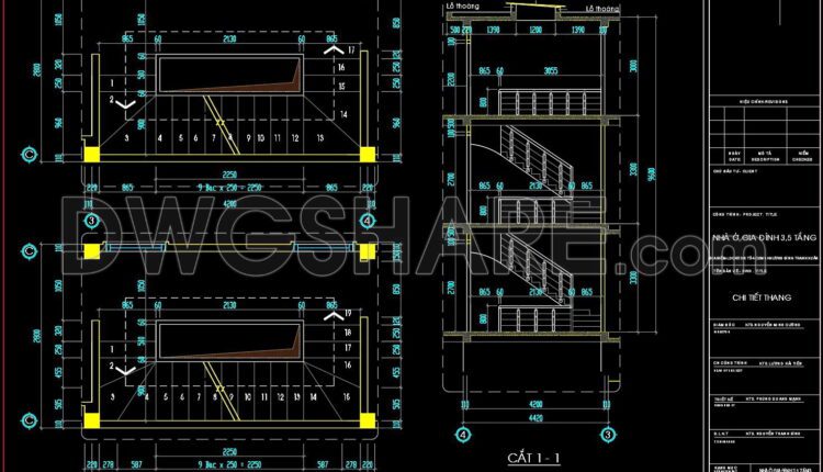 176. Download detailed CAD drawings of townhouse stairs