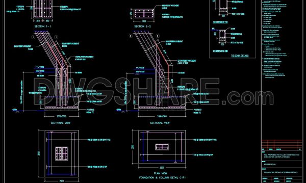 2 years ago
                

                
             681178. CAD drawing Bridge Foundation and column details Free Download