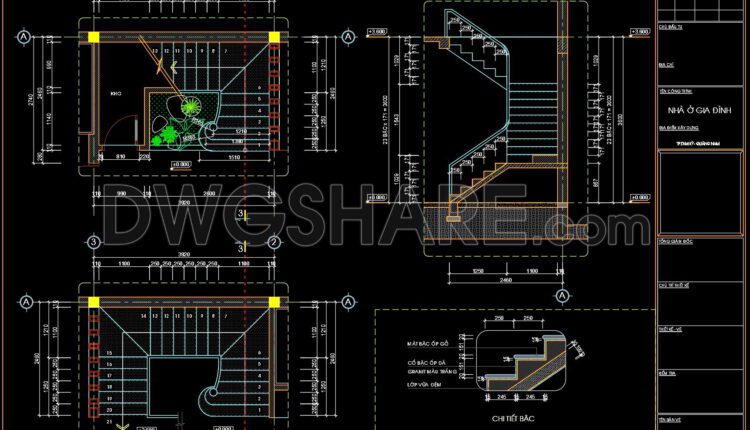 179. Download detailed CAD drawings of townhouse stairs