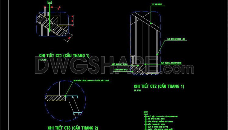 183. Download detailed CAD drawings of townhouse stairs