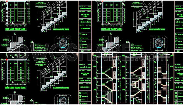 187. Download detailed CAD drawings of townhouse stairs