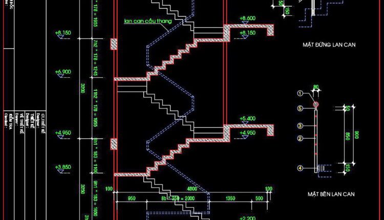 192. Download detailed CAD drawings of townhouse stairs