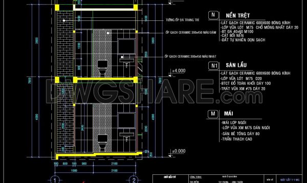 206. WC Layout Plan and elevations details CAD drawings download