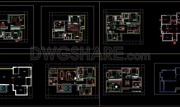 207. Functional layout plans of apartments ranging from 100m2 to 109m2