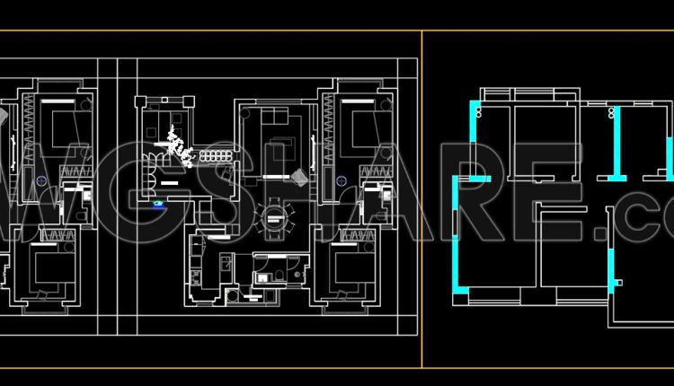 208. Functional layout plans of apartments ranging from 110m2 to 118m2 (2)