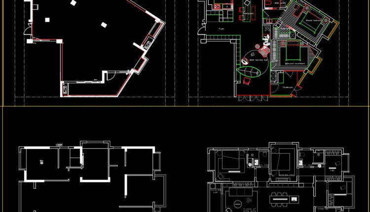 209. Functional layout plans of apartments ranging from 120m2 to 126m2