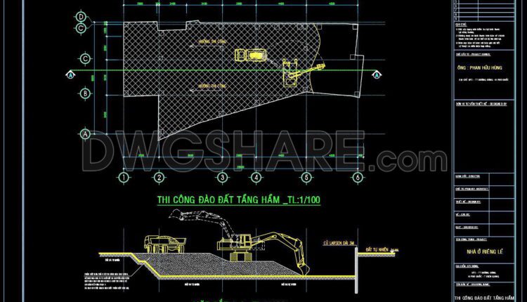 21. CAD drawings of construction methods for the foundation of separate residential houses