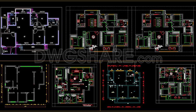 210. Functional layout plans of apartments ranging from 140m2 to 148m2