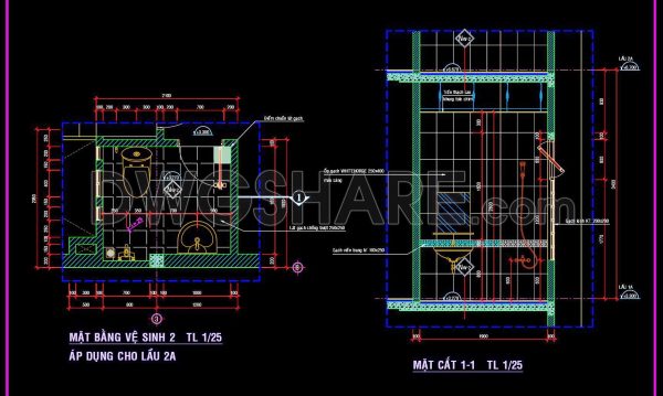2 years ago
                

                
             527210. WC Layout Plan and elevations details CAD drawings download