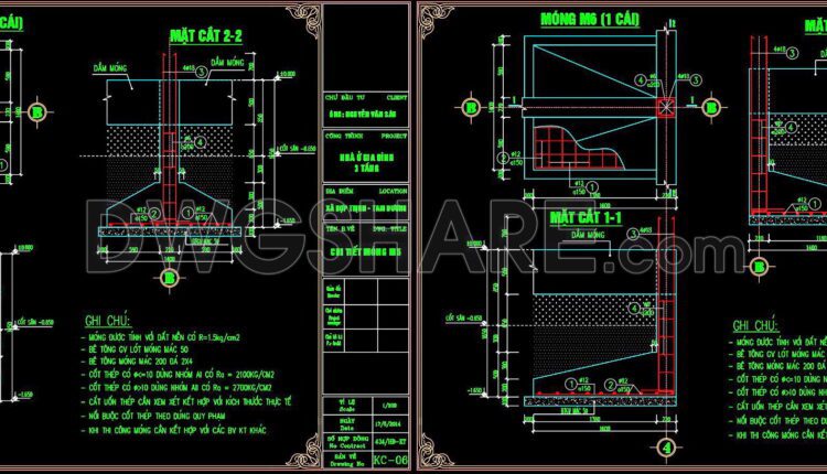 235. Structural Drawings Of 3-Story House A Complete Project 6.5m x 13.6m For Download
