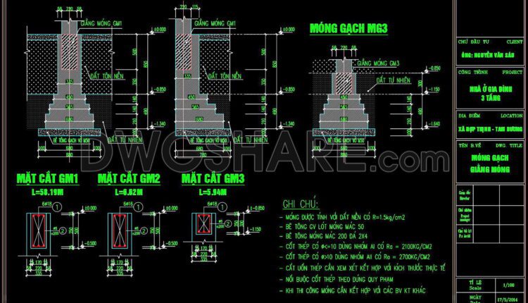 235. Structural Drawings Of 3-Story House A Complete Project 6.5m x 13.6m For Download