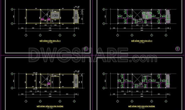 236. Structural Drawings Of 3-Story House A Complete Project 4m x 18.5m For Download