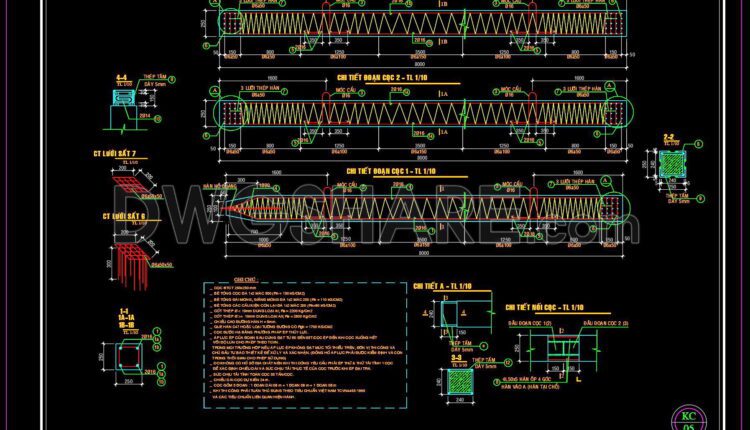 236. Structural Drawings Of 3-Story House A Complete Project 4m x 18.5m For Download