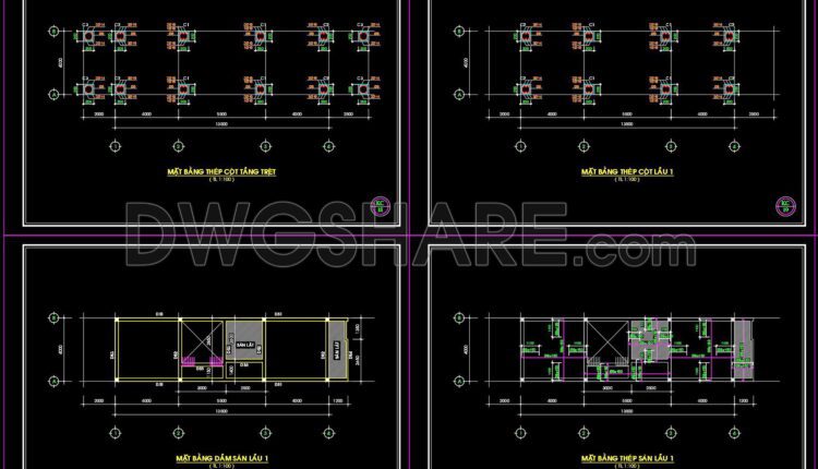 236. Structural Drawings Of 3-Story House A Complete Project 4m x 18.5m For Download