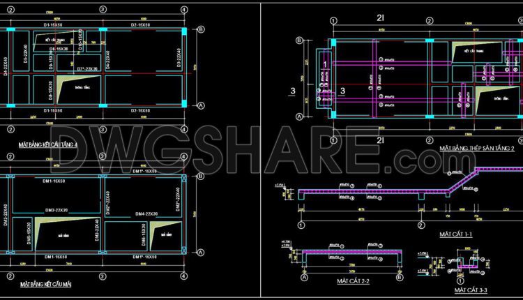 238. Structural Drawings Of 4-Story House A Complete Project 4m x 14m For Download (7)