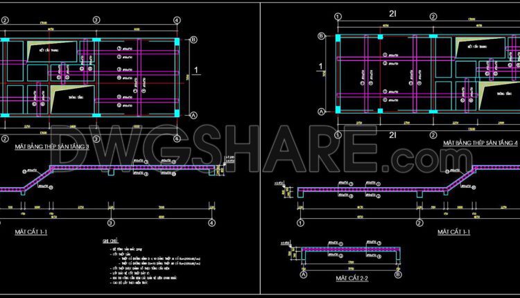 238. Structural Drawings Of 4-Story House A Complete Project 4m x 14m For Download (8)