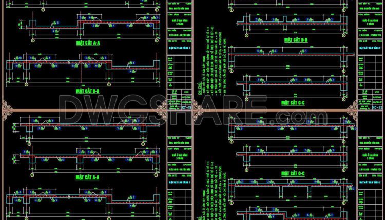 239. Structural Drawings Of 3-Story House A Complete Project 7.7m x 9.3m For Download