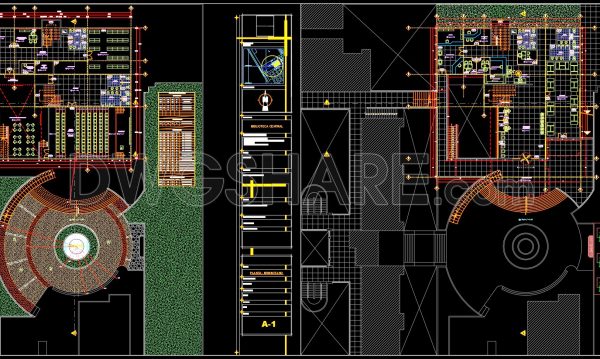 24. CAD drawings of central library for download