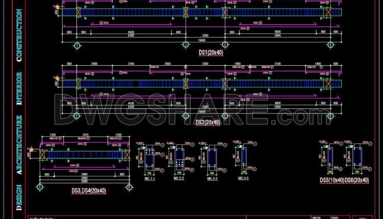 242. Structural Drawings Of 3-Story House A Complete Project 5m x 20.4m For Download