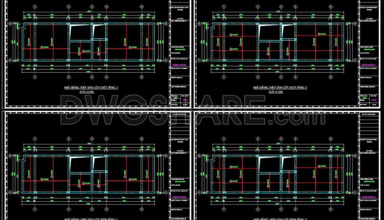 243. Structural Drawings Of 5-Story House A Complete Project 4.8m x 13.6m For Download