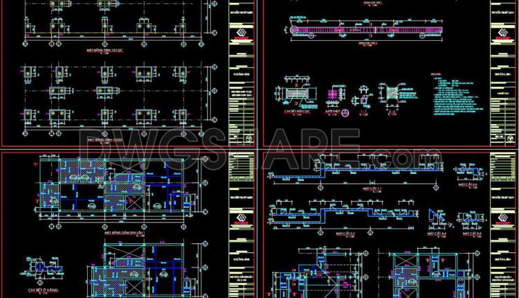 244. Structural Drawings Of 2-Story House A Complete Project 6m x 20m For Download