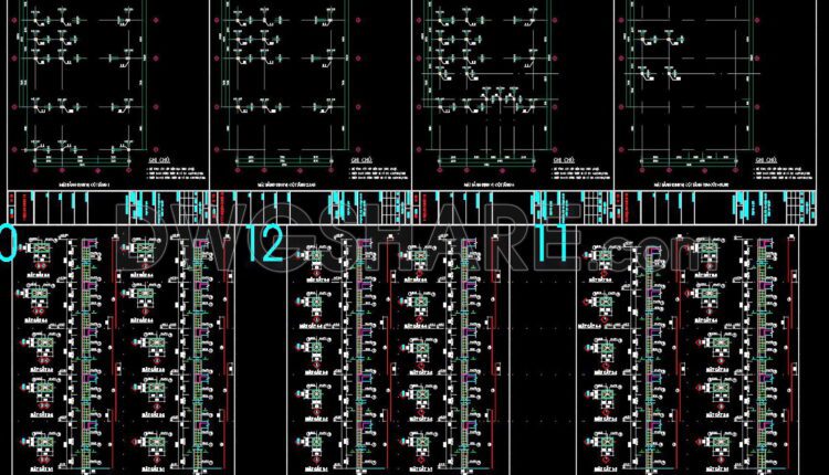 245. Structural Drawings Of 6-Story House A Complete Project 10m x 19.5m For Download