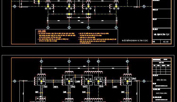 246. Structural Drawings Of 2-Story House A Complete Project 8.7m x 13.5m For Download