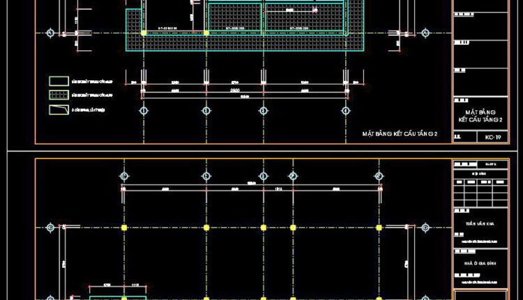 246. Structural Drawings Of 2-Story House A Complete Project 8.7m x 13.5m For Download
