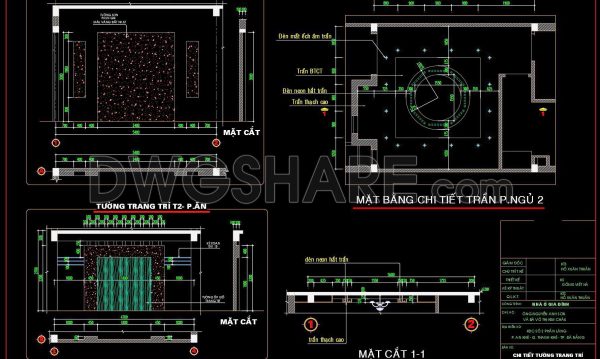 271. Detailed architectural CAD drawings of the railing and decorative walls of the house