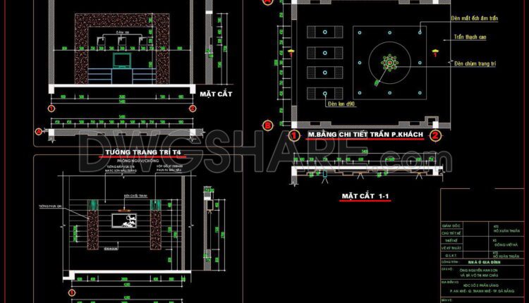 271. Detailed architectural CAD drawings of the railing and decorative walls of the house