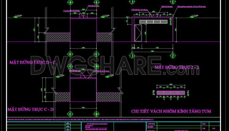 277. Detailed architectural CAD drawings of the entrance hall and roof eaves of the townhouse