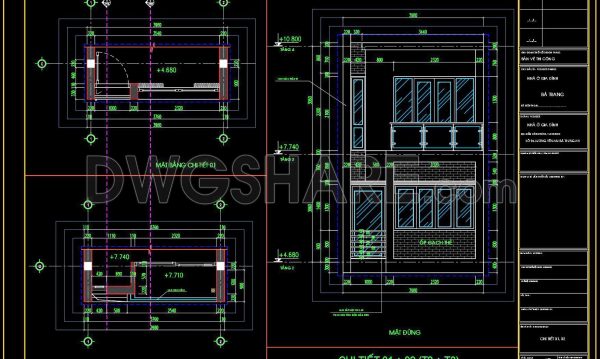 2 years ago
                

                
             809281. Detailed architectural CAD drawings of the balcony, railing, and skylight roof of the townhouse