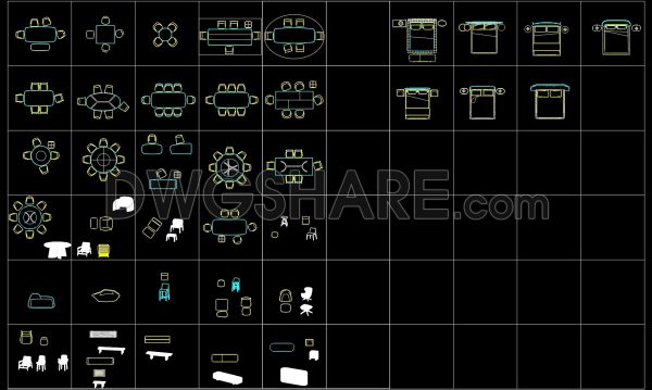 2 years ago
                

                
             998285. Free download the luxurious Italian Poliform Dining tables and beds CAD block library