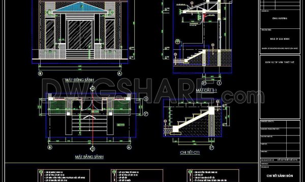 286. Free download of detailed CAD drawings of the entrance lobby for a townhouse