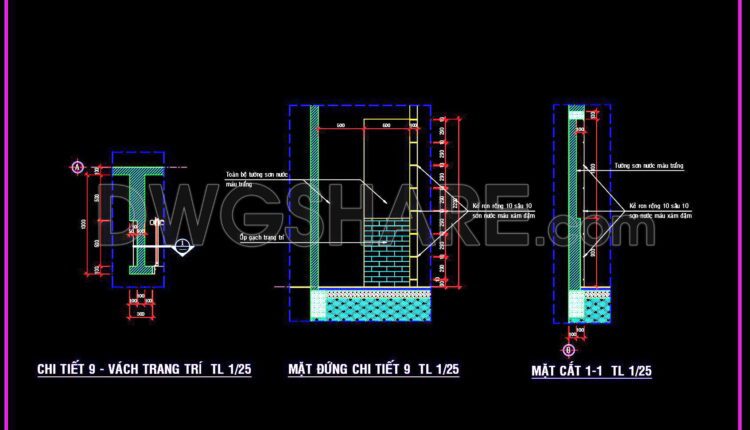 291. Detailed architectural CAD drawings of the facade, balcony, railing townhouse