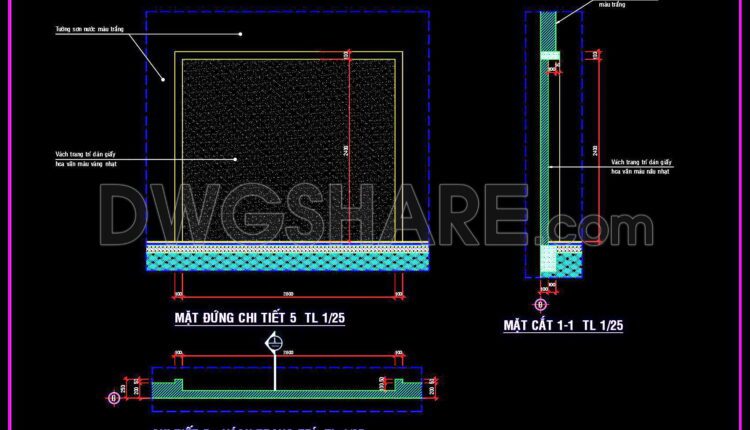 291. Detailed architectural CAD drawings of the facade, balcony, railing townhouse