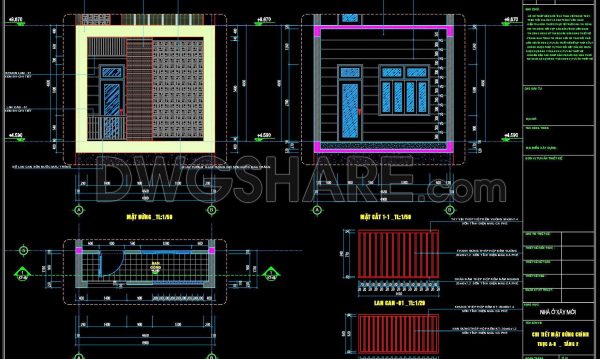 2 years ago
                

                
             483293. Detailed architectural CAD drawings of the facade, balcony, railing townhouse
