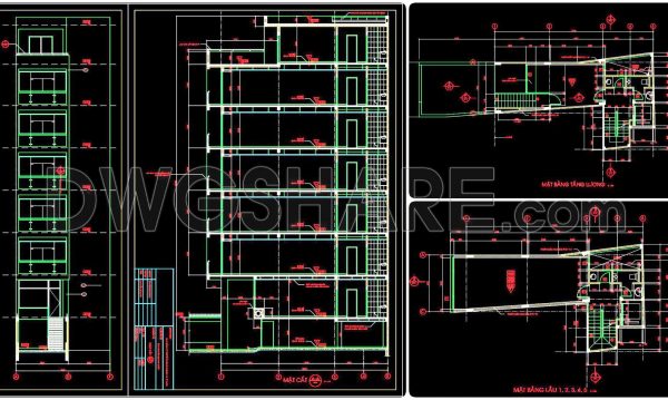 2 years ago
                

                
             726298. CAD design drawings for a 8-story townhouse with dimensions of 7m x 19.2m