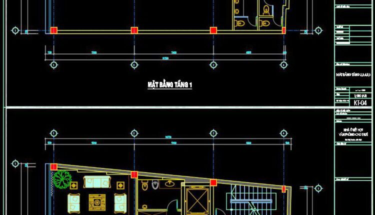 306. CAD design drawings for a 9-story townhouse with dimensions of 9.2m x 16.3m