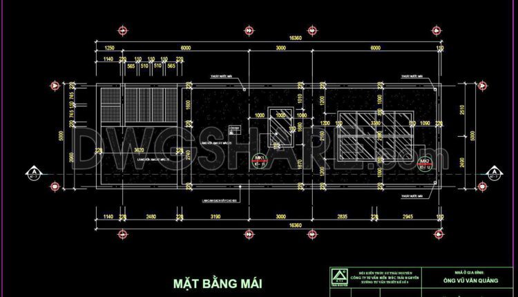 308. CAD design drawings for a 3-story townhouse with dimensions of 5m x 20m