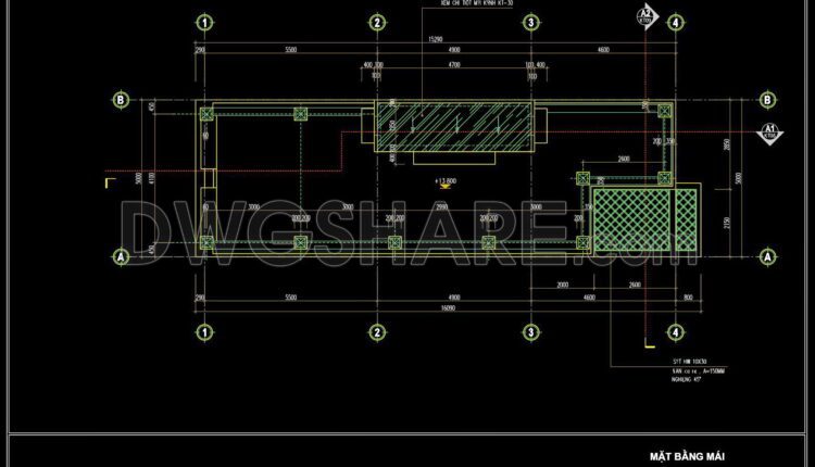 310. CAD design drawings for a 4-story townhouse with dimensions of 5m x 16.1m