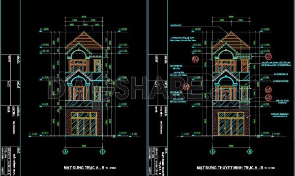 2 years ago
                

                
             933318. CAD design drawings for a 3-story townhouse with dimensions of 5m x 20m