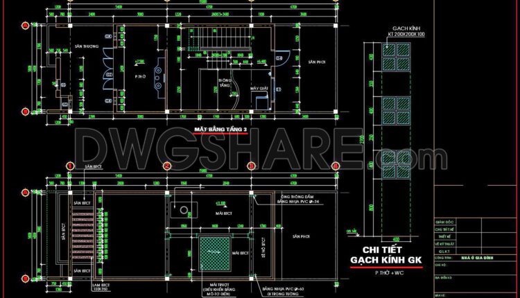 321. CAD design drawings for a 4-story townhouse with dimensions of 5m x 20m