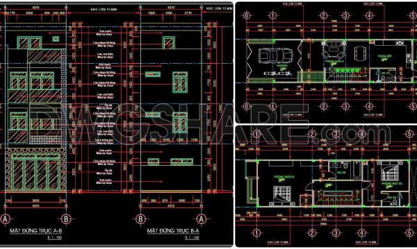 2 years ago
                

                
             585326. CAD design drawings for a 4-story townhouse with dimensions of 4.9m x 19.9m