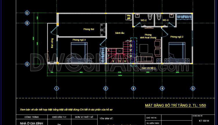 327. CAD design drawings for a 2-story townhouse with dimensions of 4m x 13m